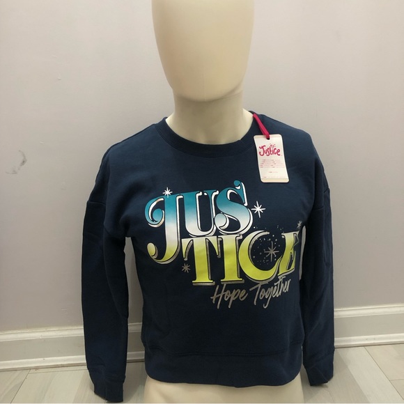 Nwt justice crewneck sweatshirt - Picture 1 of 2
